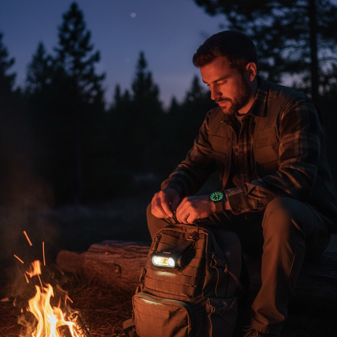 ShadowTime | Militair Horloge – Lichtgevende Precisie voor Avontuur en Nacht
