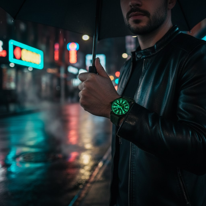 ShadowTime | Militair Horloge – Lichtgevende Precisie voor Avontuur en Nacht