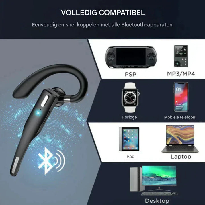 Bluetooth 5.1 Noise Cancelling Headset met dubbele microfoon voor mannen