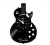 Guitarhero wandklok zwart - Creatief en stijlvol