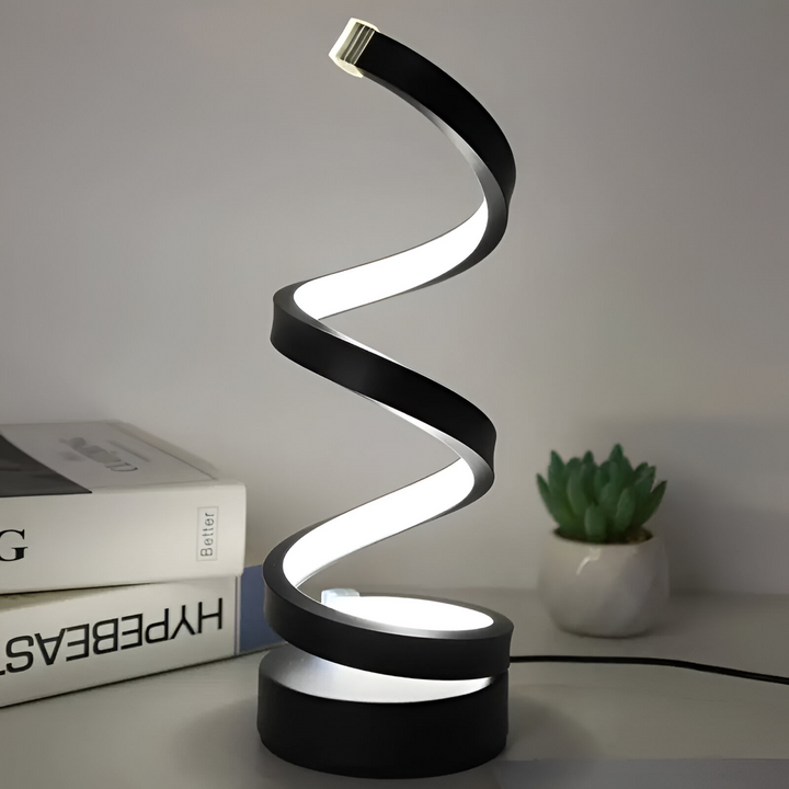 LED-tafellamp in spiraalvorm met instelbare kleurtemperatuur voor bureau en eetkamer