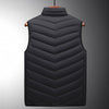 Verwarmde bodywarmer met 13 warmtezones en carbonvezel