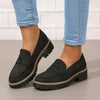 Comfortloafers met gevoerde plateauzool