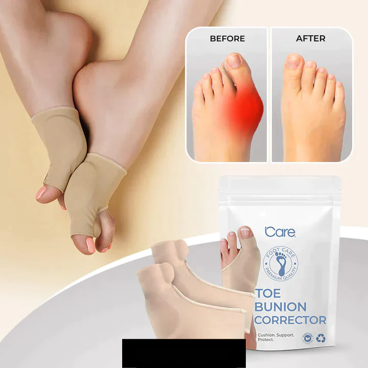 Teenspreiders voor knokkels (hallux valgus) met gelkussen en elastische hoes