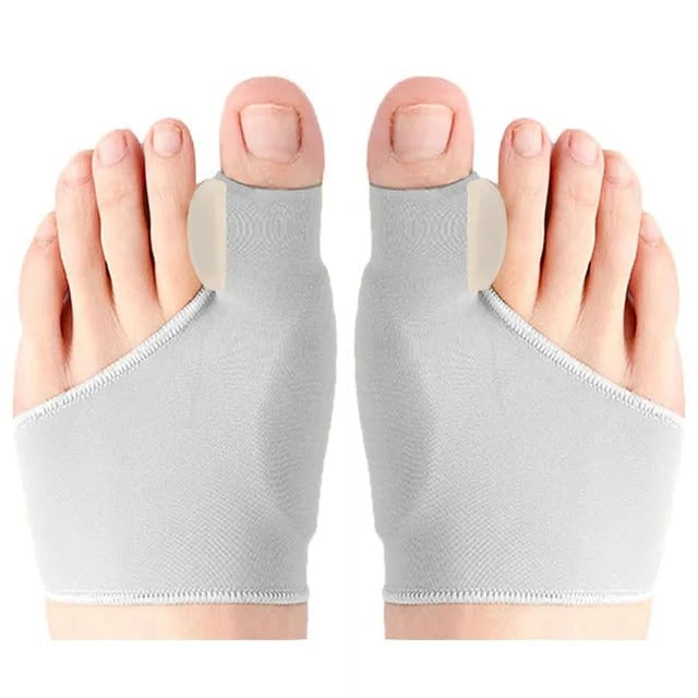 Teenspreiders voor knokkels (hallux valgus) met gelkussen en elastische hoes