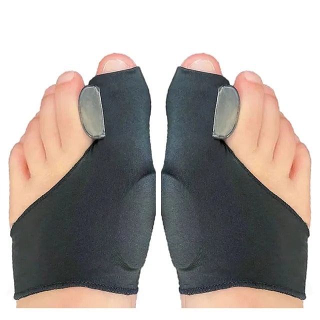 Teenspreiders voor knokkels (hallux valgus) met gelkussen en elastische hoes