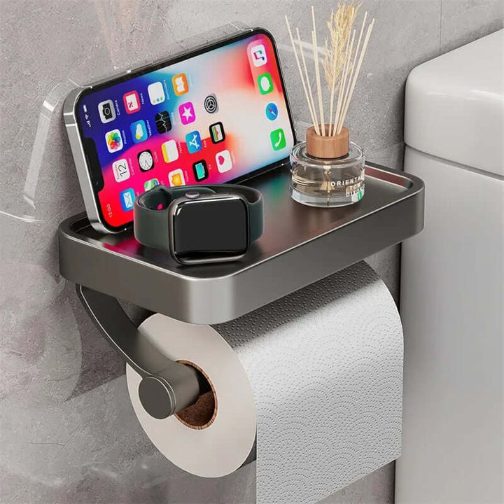Toiletrolhouder van Roestvrij Staal | Houder met Opbergruimte | WC-Rolhouder | Rollix