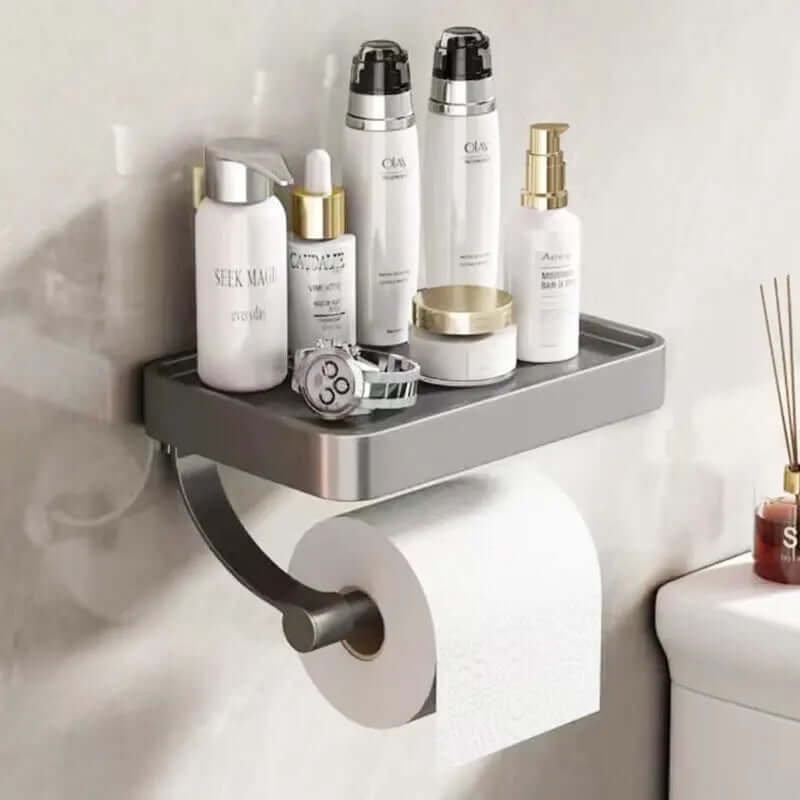 Toiletrolhouder van Roestvrij Staal | Houder met Opbergruimte | WC-Rolhouder | Rollix