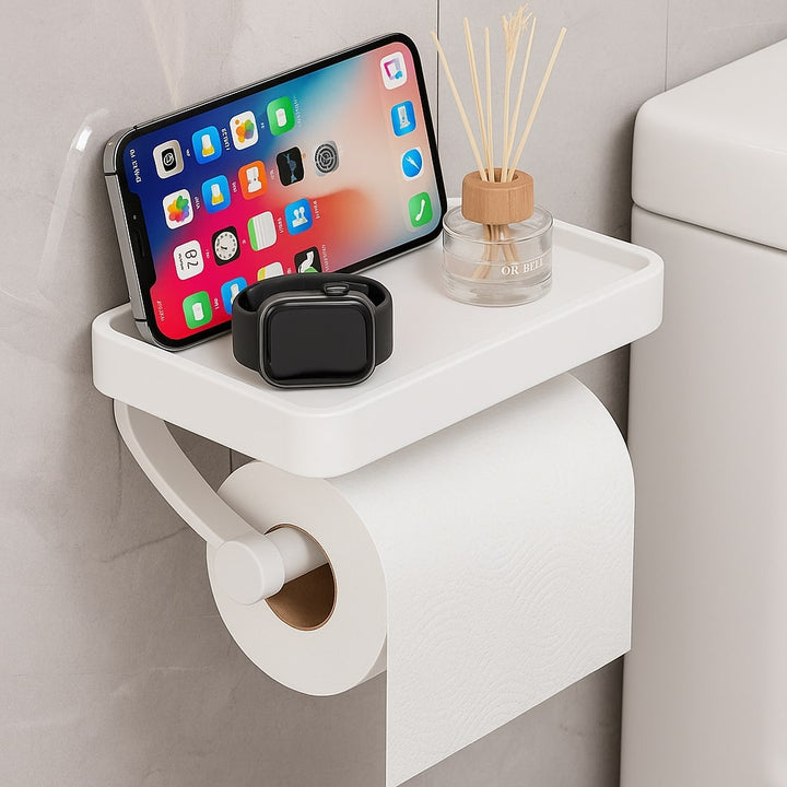Toiletrolhouder van Roestvrij Staal | Houder met Opbergruimte | WC-Rolhouder | Rollix