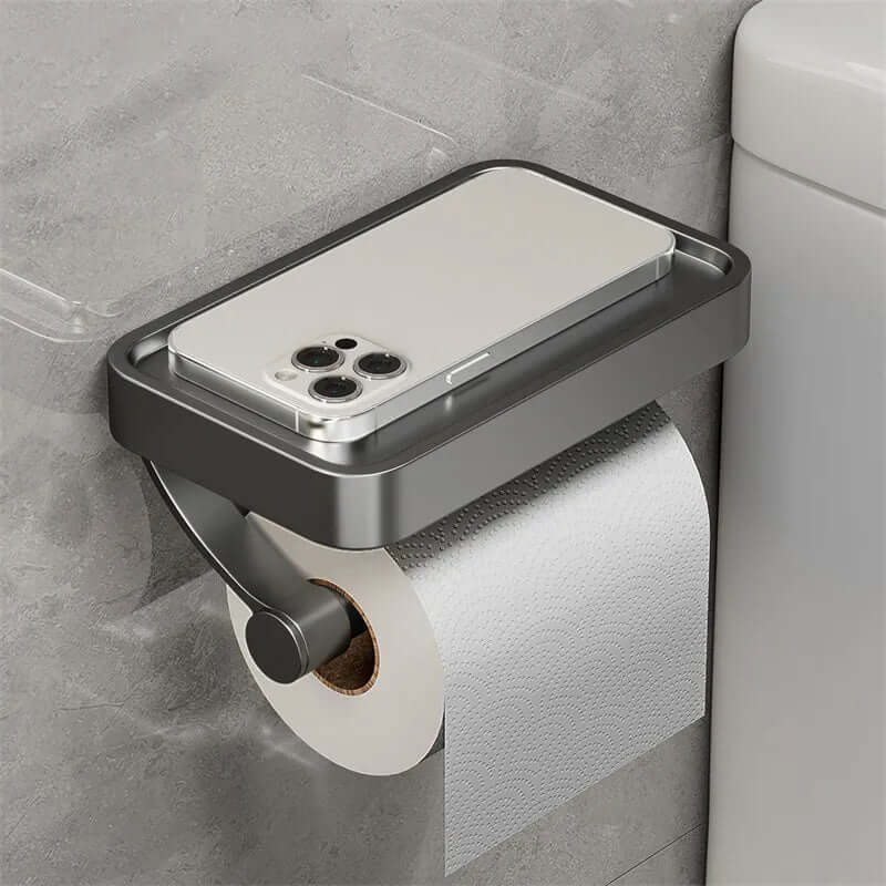 Toiletrolhouder van Roestvrij Staal | Houder met Opbergruimte | WC-Rolhouder | Rollix
