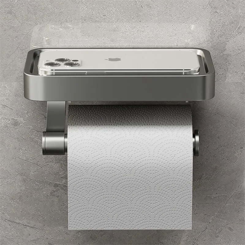 Toiletrolhouder van Roestvrij Staal | Houder met Opbergruimte | WC-Rolhouder | Rollix