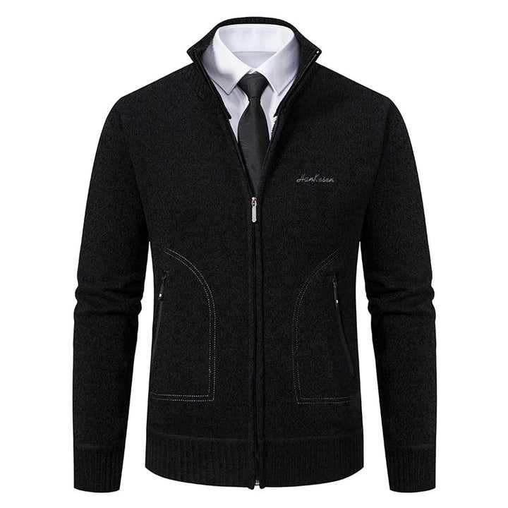 Heren Vest Gebreid met Voering – Zachte Cardigan Jas