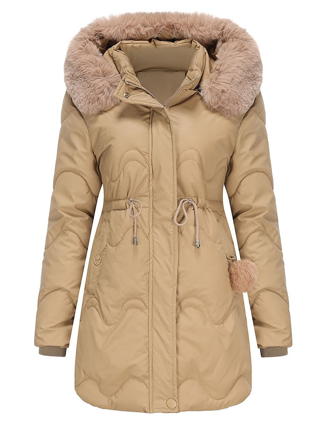 Elegante gevoerde Dames winter jas - Viviene