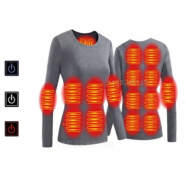 USB-verwarmd thermo-ondergoed met warmtezones