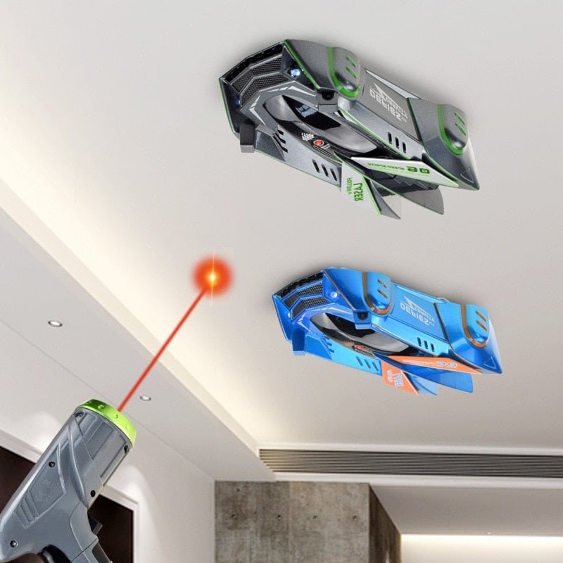 Wandklimmende RC-auto met laserpointerbediening en oplaadbare USB-accu