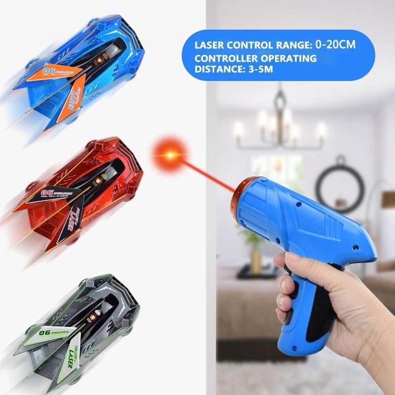 Wandklimmende RC-auto met laserpointerbediening en oplaadbare USB-accu