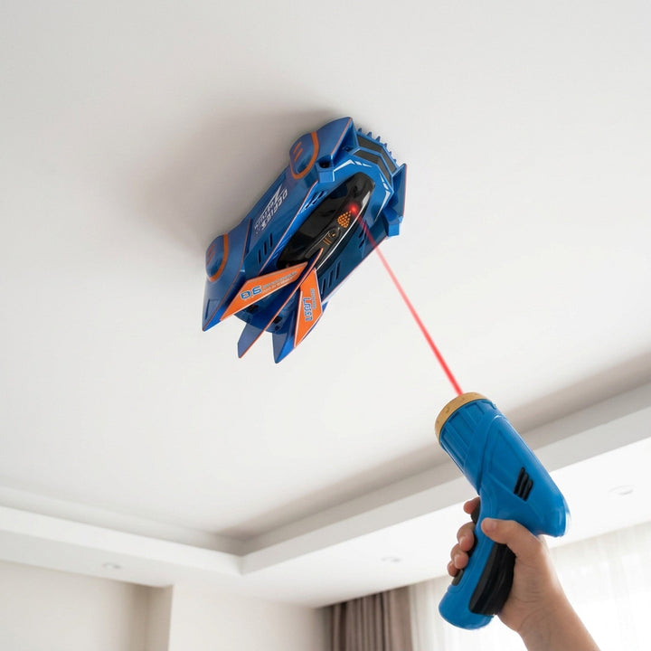Wandklimmende RC-auto met laserpointerbediening en oplaadbare USB-accu