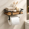 Wandmontage toiletpapierhouder met plank voor telefoon en tissues