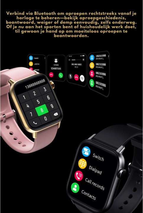 WellnessPro Smartwatch - Gezondheid | Waterdicht