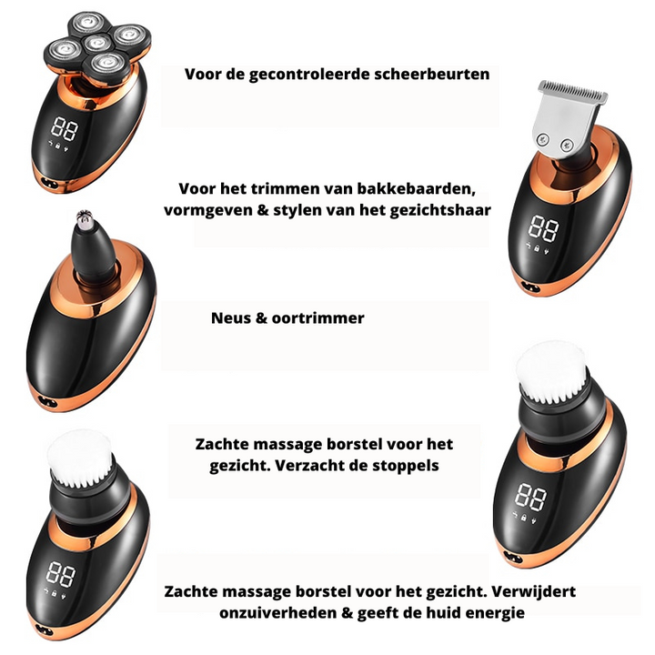 Draadloos Waterdicht Scheerapparaat voor Mannen | Multifunctioneel