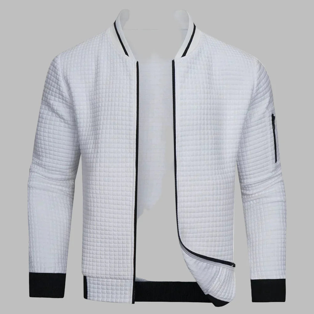 Comfortabele en warme herentrui met rits