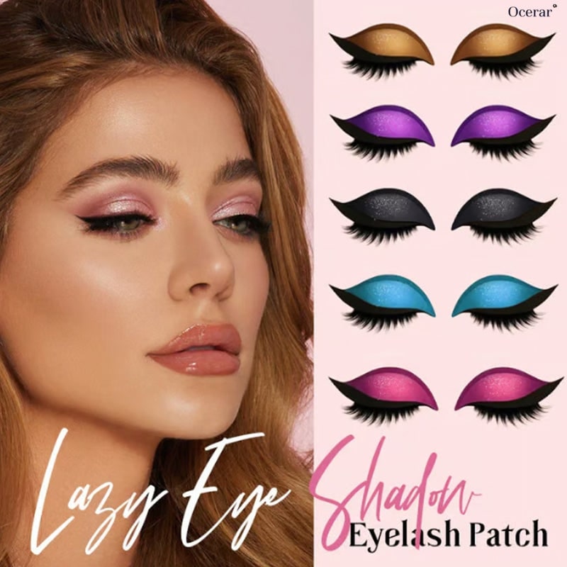 Gevleugelde eyelinerstickers met nepwimpers en glitteroogschaduw