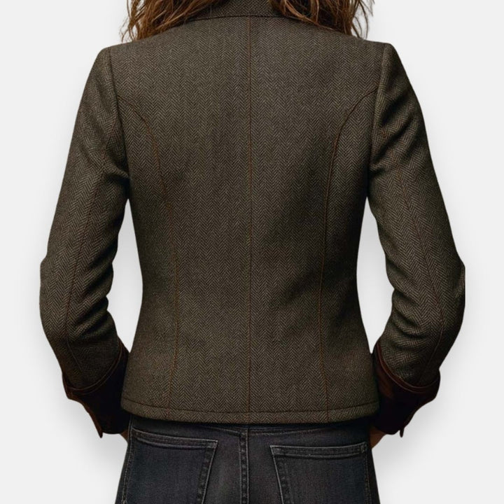 Dames Blazer Visgraat met Knoopsluiting - Getailleerd Model