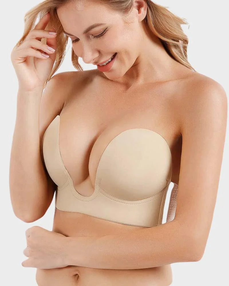Strapless backless zelfklevende push-up bh