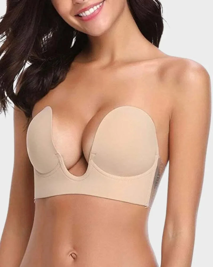 Strapless backless zelfklevende push-up bh