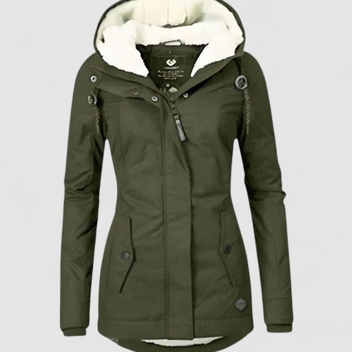 Dames Winterjas met Fleece Voering en Capuchon – Waterdicht