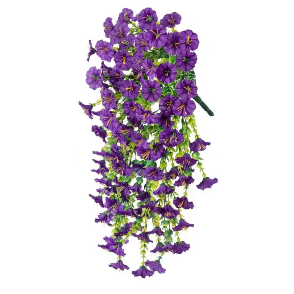 UV-bestendige kunstmatige ochtendglorie bloem hangende decoratie