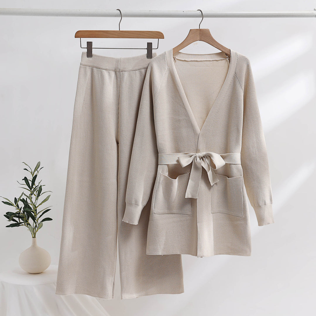 Comfortabele Gebreide Loungewear Set Voor Dames, 2-Delig - Zara