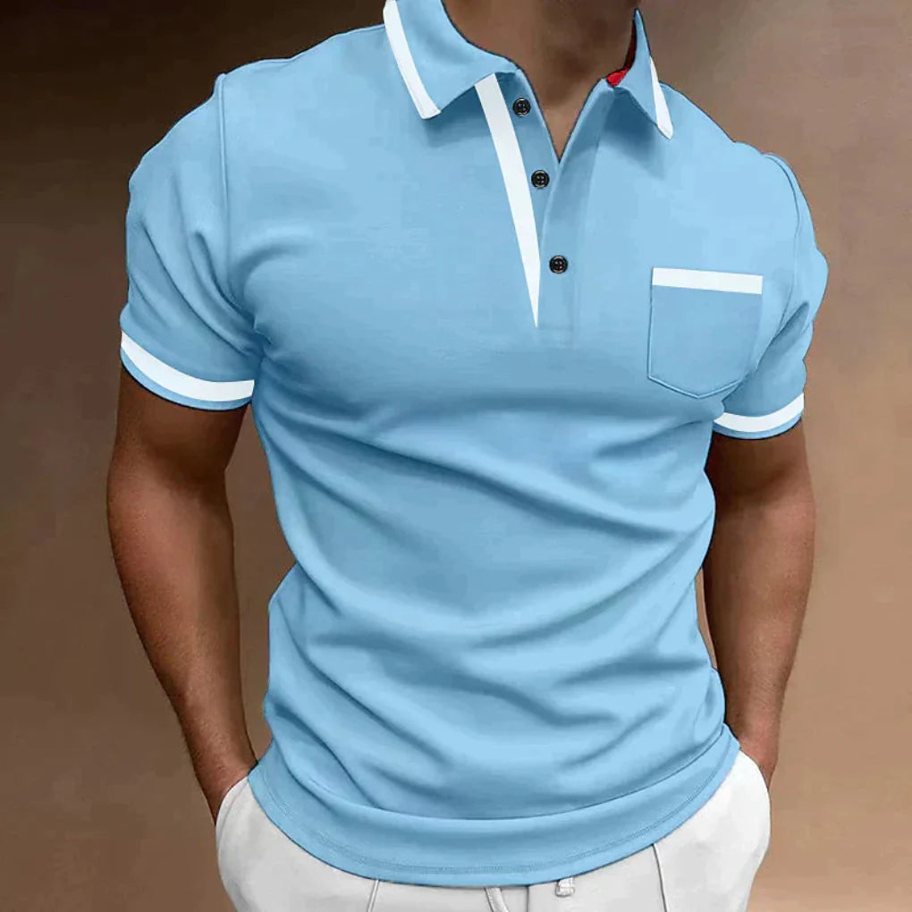 Klassiek poloshirt voor heren, tijdloze pasvorm, dagelijkse elegantie