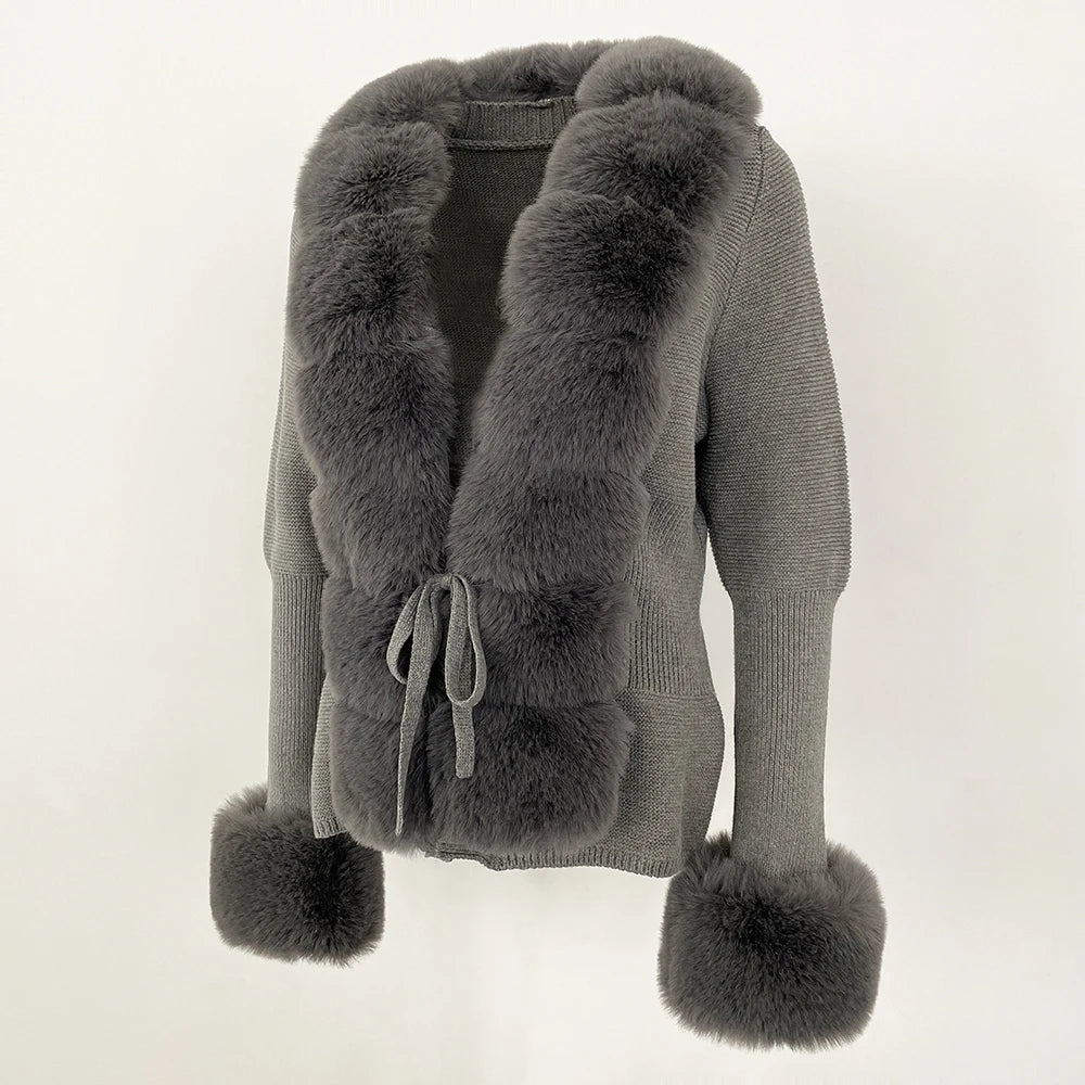 Warme Dames Winterjas Met Kraag Van Imitatiebont - Jasmin