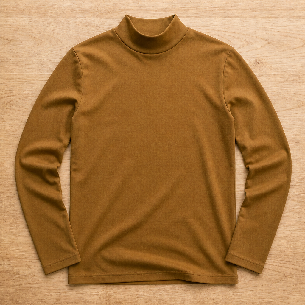 Slim fit herenshirt met lange mouwen en omslaanbare hoge kraag