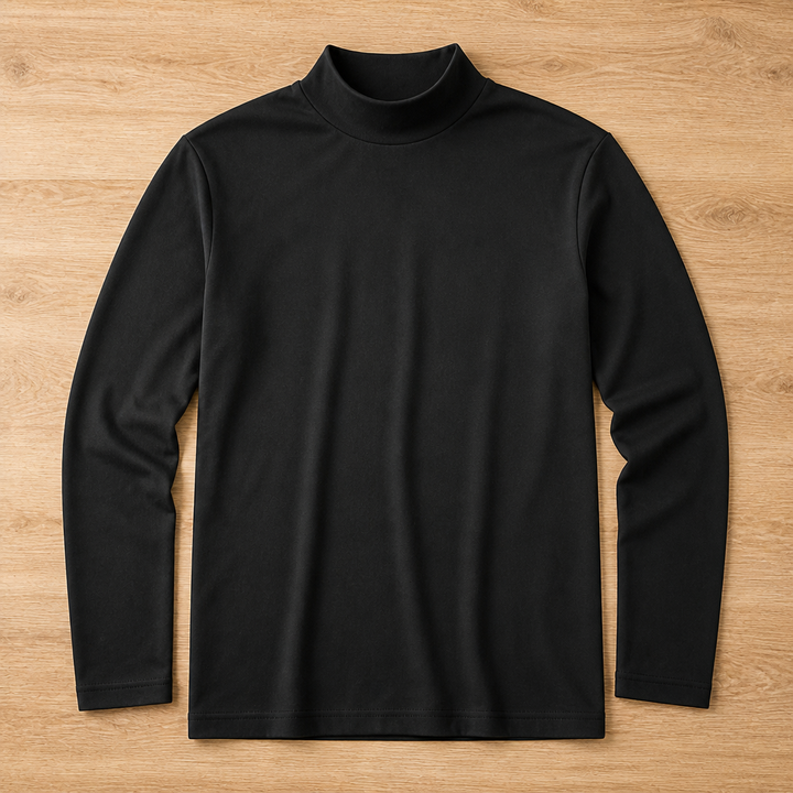 Slim fit herenshirt met lange mouwen en omslaanbare hoge kraag